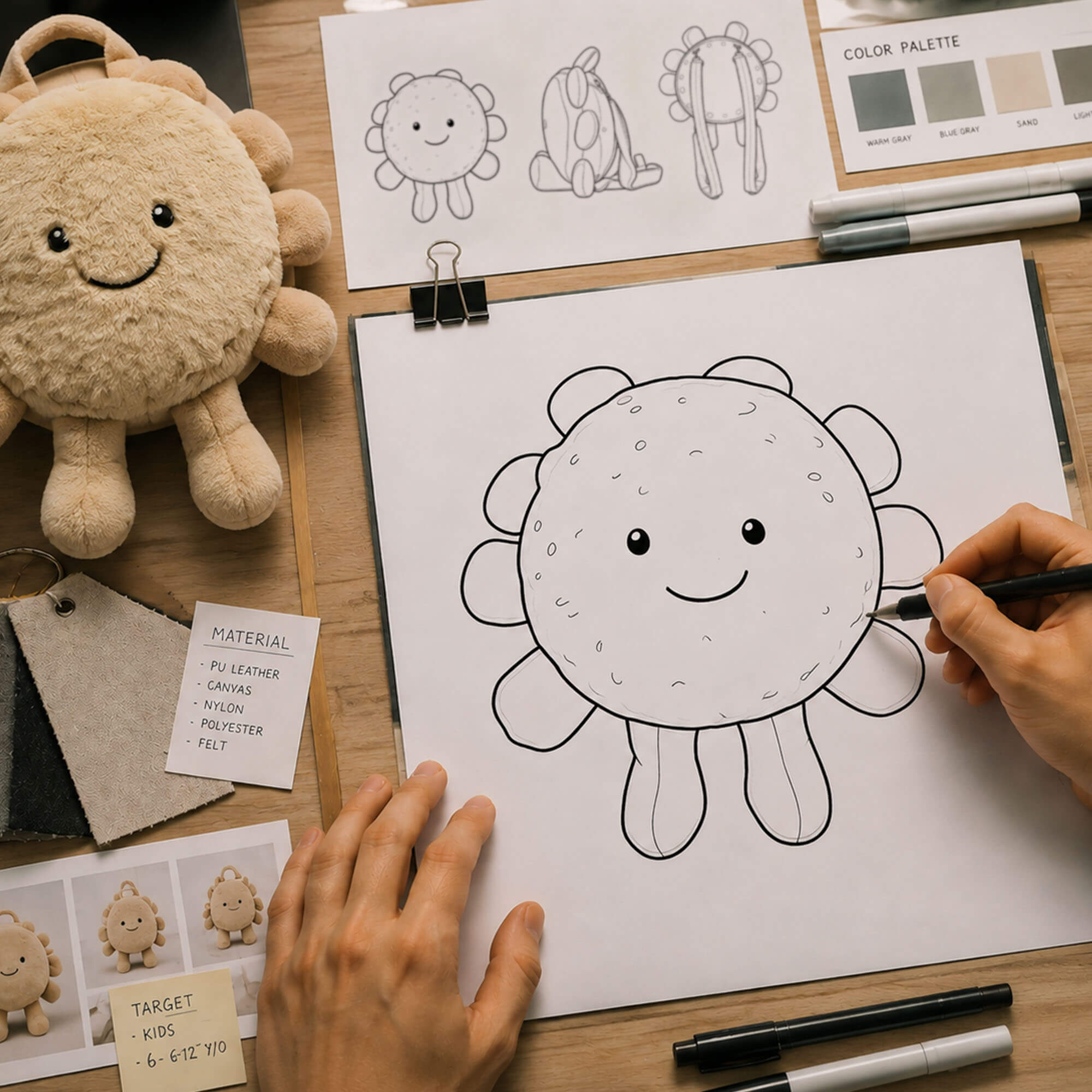 Smiley Plush Backpack